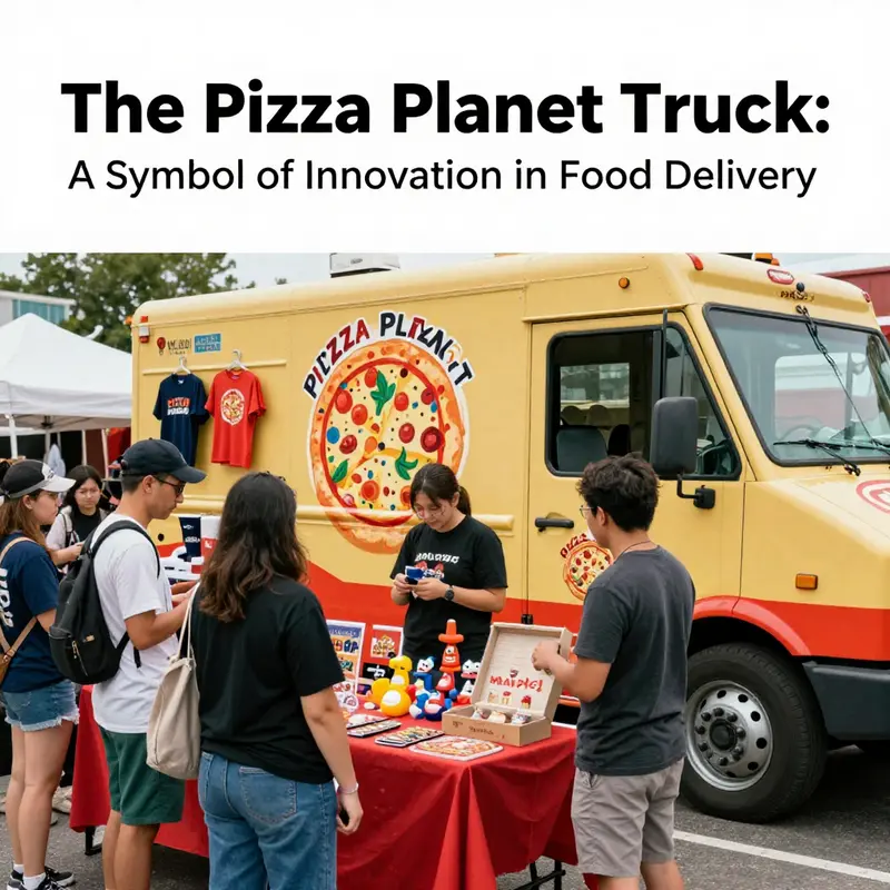The eye-catching design of the Pizza Planet Truck symbolizes creativity and fun, making it a perfect fit for its fictional universe.