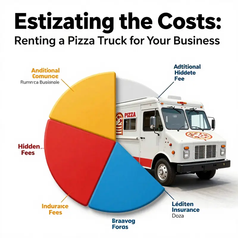 The lively scene of a pizza truck at a festival, representing the rental pricing landscape.