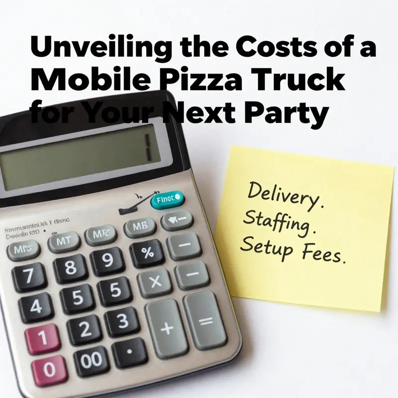 A vibrant mobile pizza truck servicing guests at a lively outdoor party.