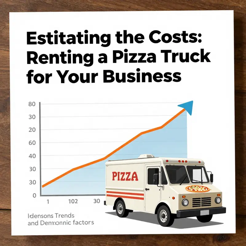 The lively scene of a pizza truck at a festival, representing the rental pricing landscape.