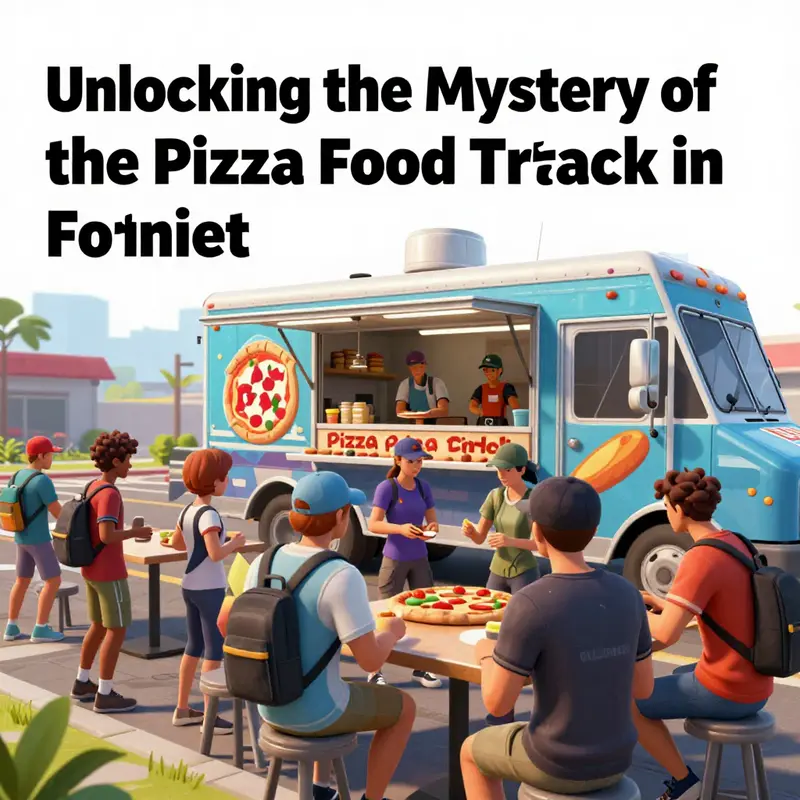 Map showing the Pizza Food Truck’s location in Fortnite.