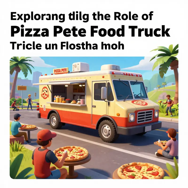 Pizza Pete’s food truck thriving within the energetic world of Fortnite.