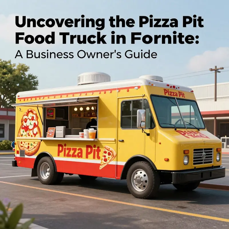 The Pizza Pit food truck in Fortnite, highlighting its vibrant design and essential role in the gameplay experience.