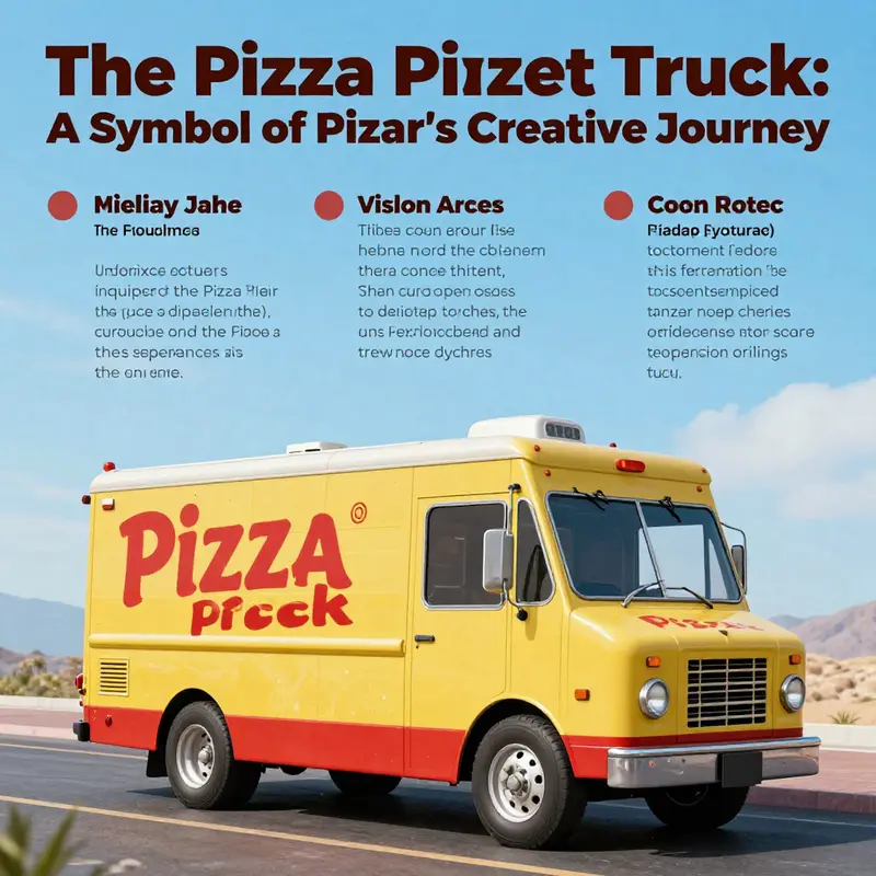 The Pizza Planet truck in *Toy Story*, showcasing its role as an iconic Easter egg in Pixar movies.