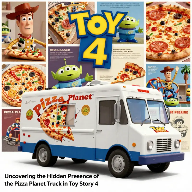 Carnival worker showcasing a Pizza Planet tattoo, symbolizing the legacy of the beloved brand within Toy Story 4.