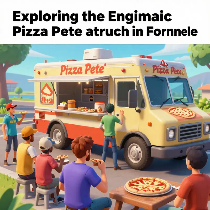Pizza Pete’s food truck thriving within the energetic world of Fortnite.
