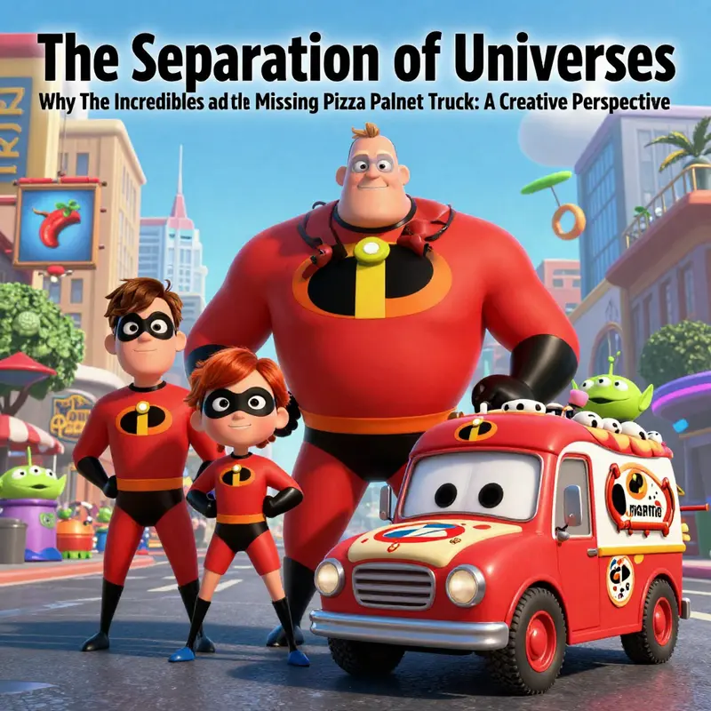 Distinct Pixar universes showcasing the separation of The Incredibles and Toy Story.
