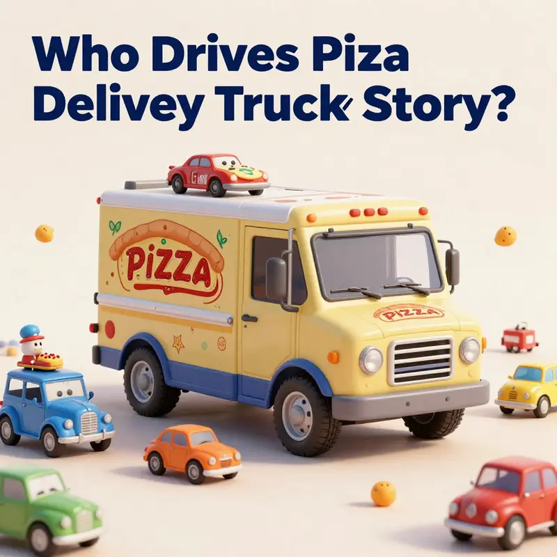 A collection of delivery vehicles showcasing the vibrant and playful design elements from Toy Story.