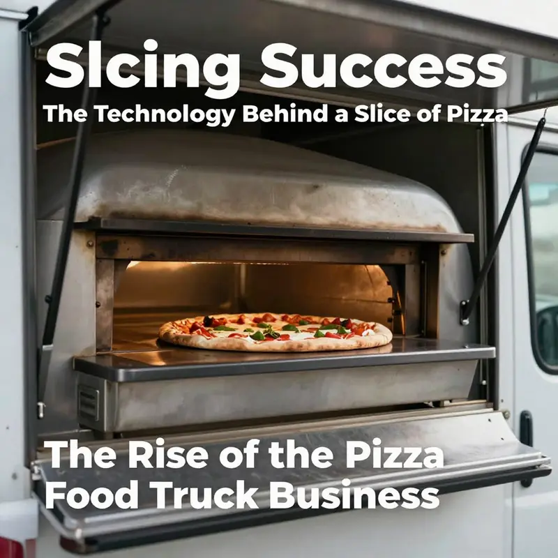 A vibrant selection of pizza slices being served from a food truck, highlighting culinary creativity.