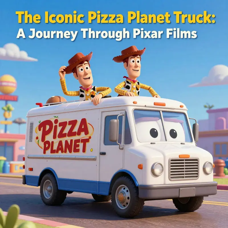 The Pizza Planet truck featured in a dramatic escape scene in Toy Story.