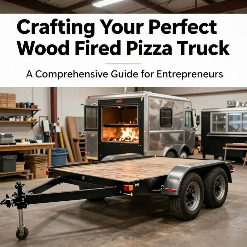 An inviting design of a wood-fired pizza truck, reflecting its unique identity and functional layout.