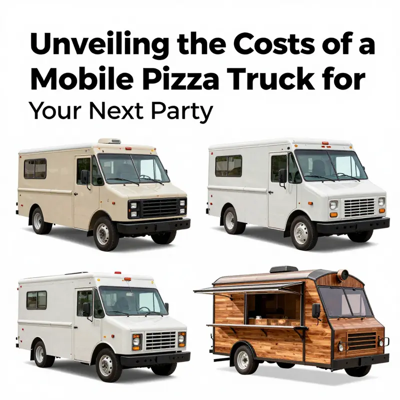 A vibrant mobile pizza truck servicing guests at a lively outdoor party.
