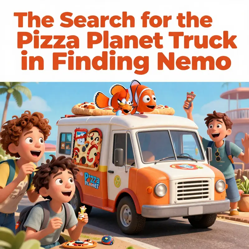 The colorful underwater world of Finding Nemo, highlighting what fans were looking for but did not find: the Pizza Planet Truck.
