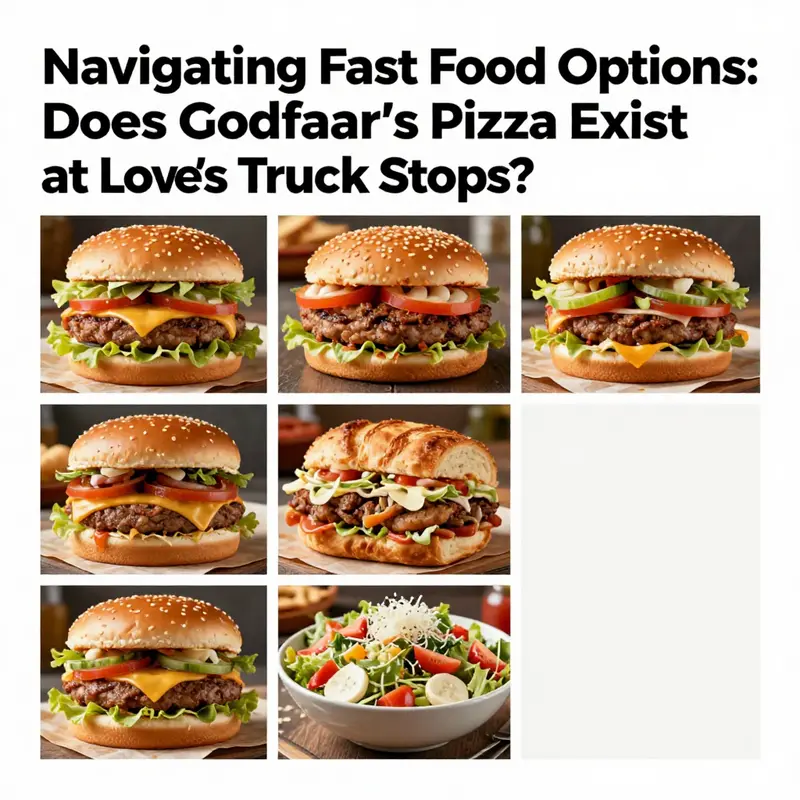 Visual representation of the dining options at Love’s Truck Stops, highlighting the lack of Godfather’s Pizza.