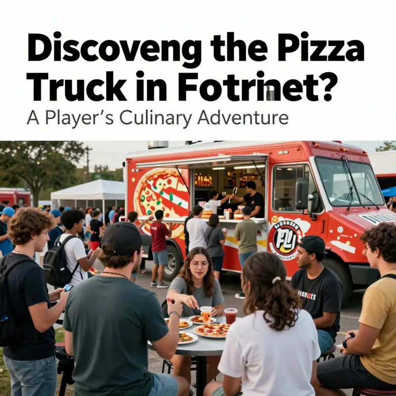 The Pizza Pit food truck’s location marked on the Fortnite map.