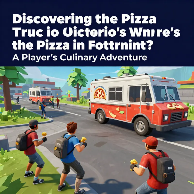 The Pizza Pit food truck’s location marked on the Fortnite map.