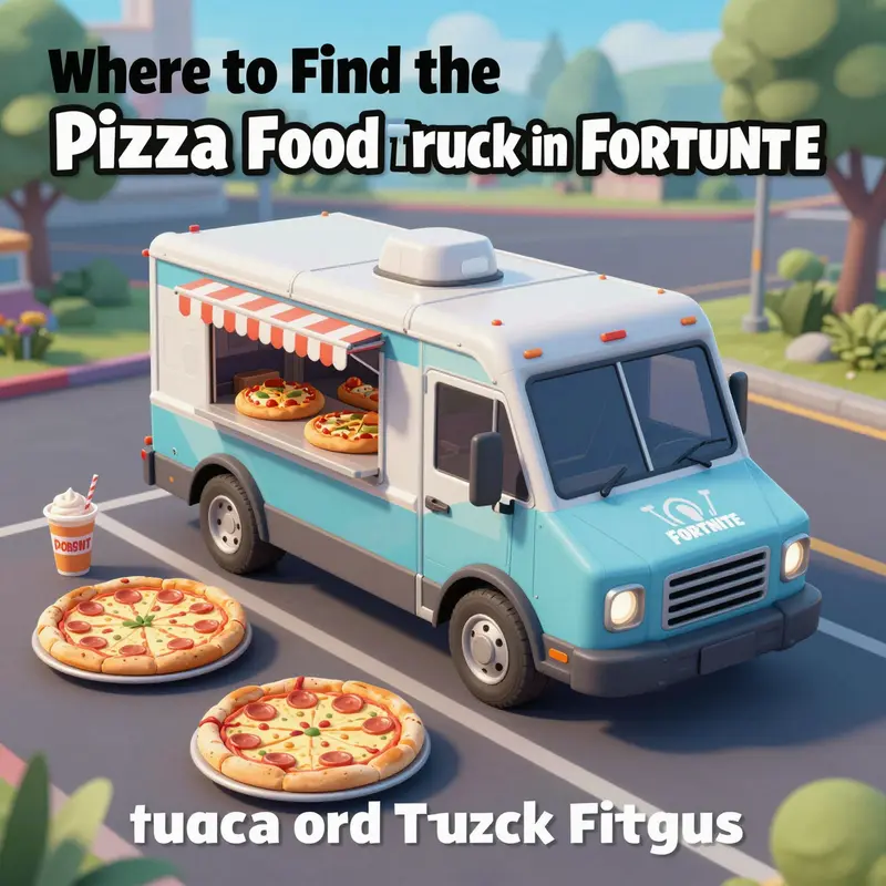 Map showcasing the strategic location of Pizza Pete’s Food Truck in Fortnite.