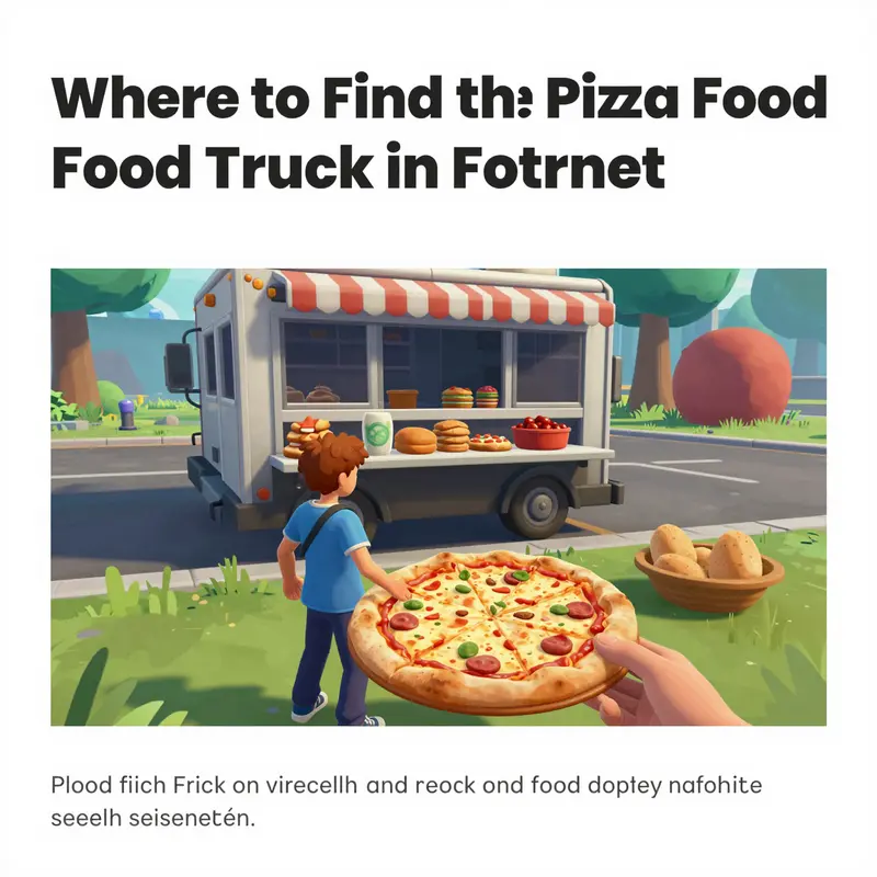 Map showcasing the strategic location of Pizza Pete’s Food Truck in Fortnite.