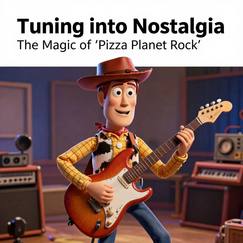 Woody and Buzz’s adventure in the Pizza Planet truck, fueled by upbeat music.