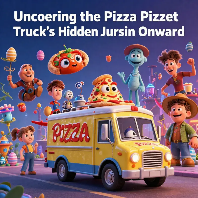 The Pizza Planet Truck in *Onward*, alongside Barley and Ian’s adventure.