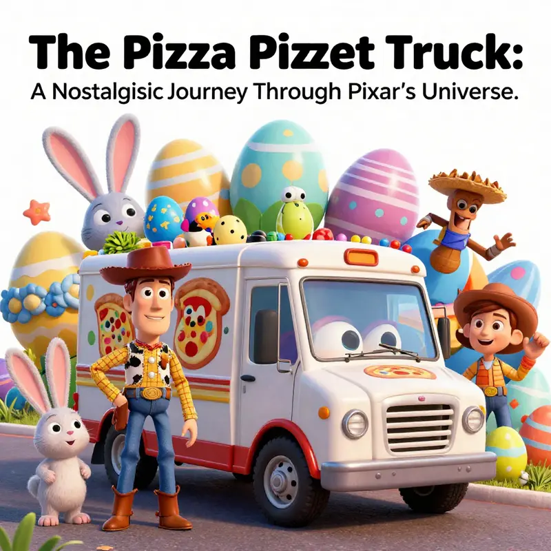 The Pizza Planet Truck making its iconic appearance in the uncharted realms of Lightyear.