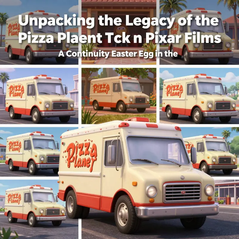 The Pizza Planet Truck in Toy Story, marking its iconic debut.