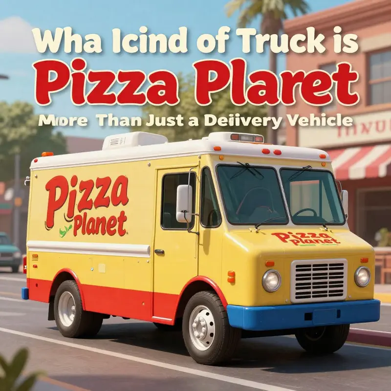 The 1978 Gyoza Mark VII Lite Hauler, the iconic truck representing the Pizza Planet delivery service.