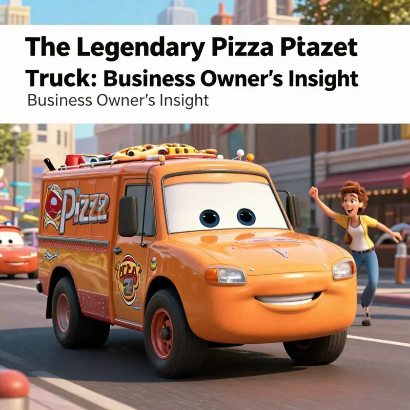 The Pizza Planet Truck brings nostalgia and vibrancy to *Cars 2*, reflecting its significance in brand storytelling.