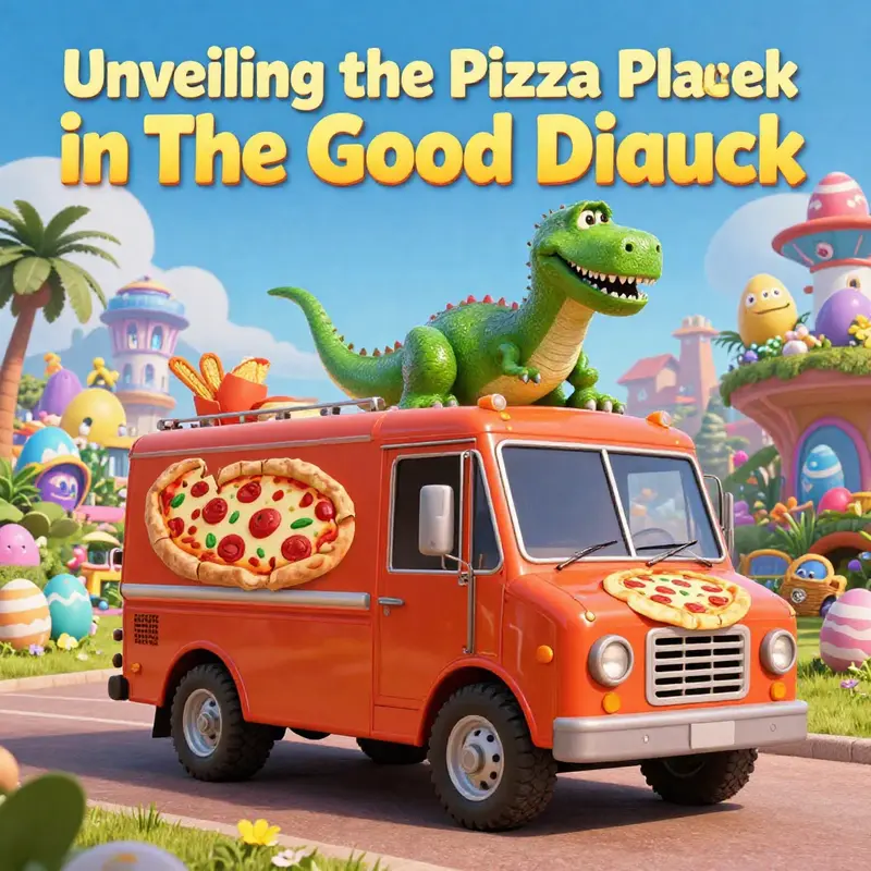 A cover image featuring the Pizza Planet Truck in a colorful Pixar-themed landscape.