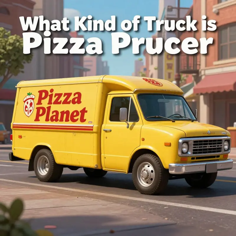 The 1978 Gyoza Mark VII Lite Hauler, the iconic truck representing the Pizza Planet delivery service.