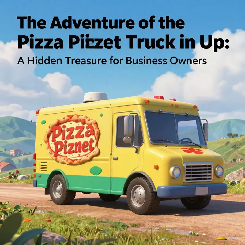The Pizza Planet truck appears in Up, nestled in the vibrant South American landscape.