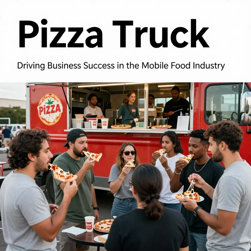 A collage representing the vibrant world of the ‘Pizza Truck’ video game series.