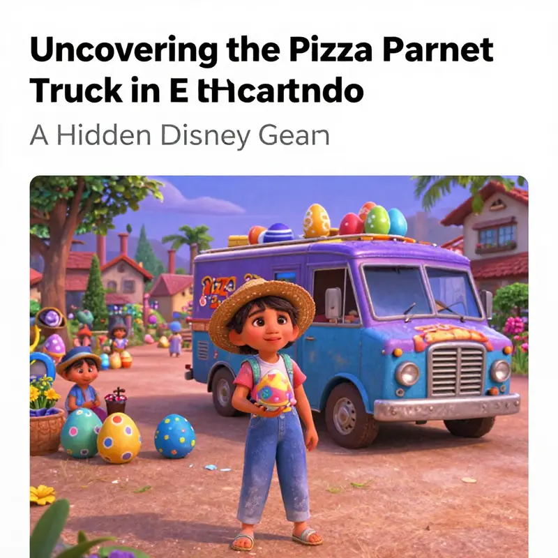 The subtle placement of the Pizza Planet Truck in *Encanto* reflects Disney’s interconnected storytelling.