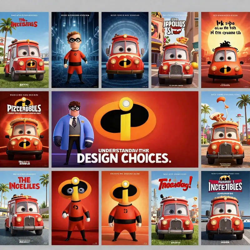 Contrasting designs: The contemporary aesthetic of The Incredibles versus the whimsical style of Toy Story.