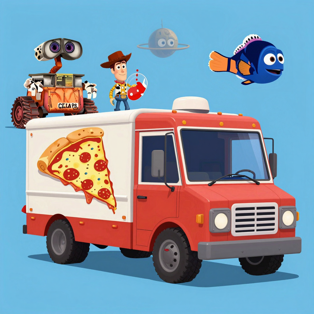 Pizza Planet Truck in Pixar Movies