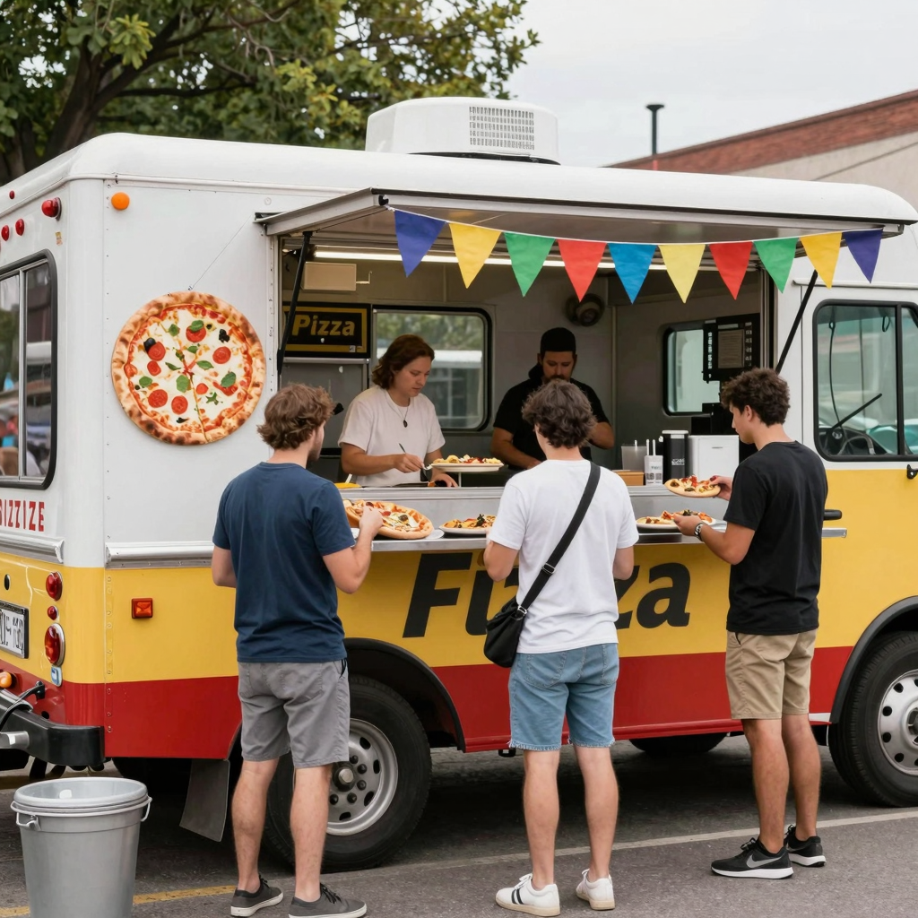 Pizza Truck in Action