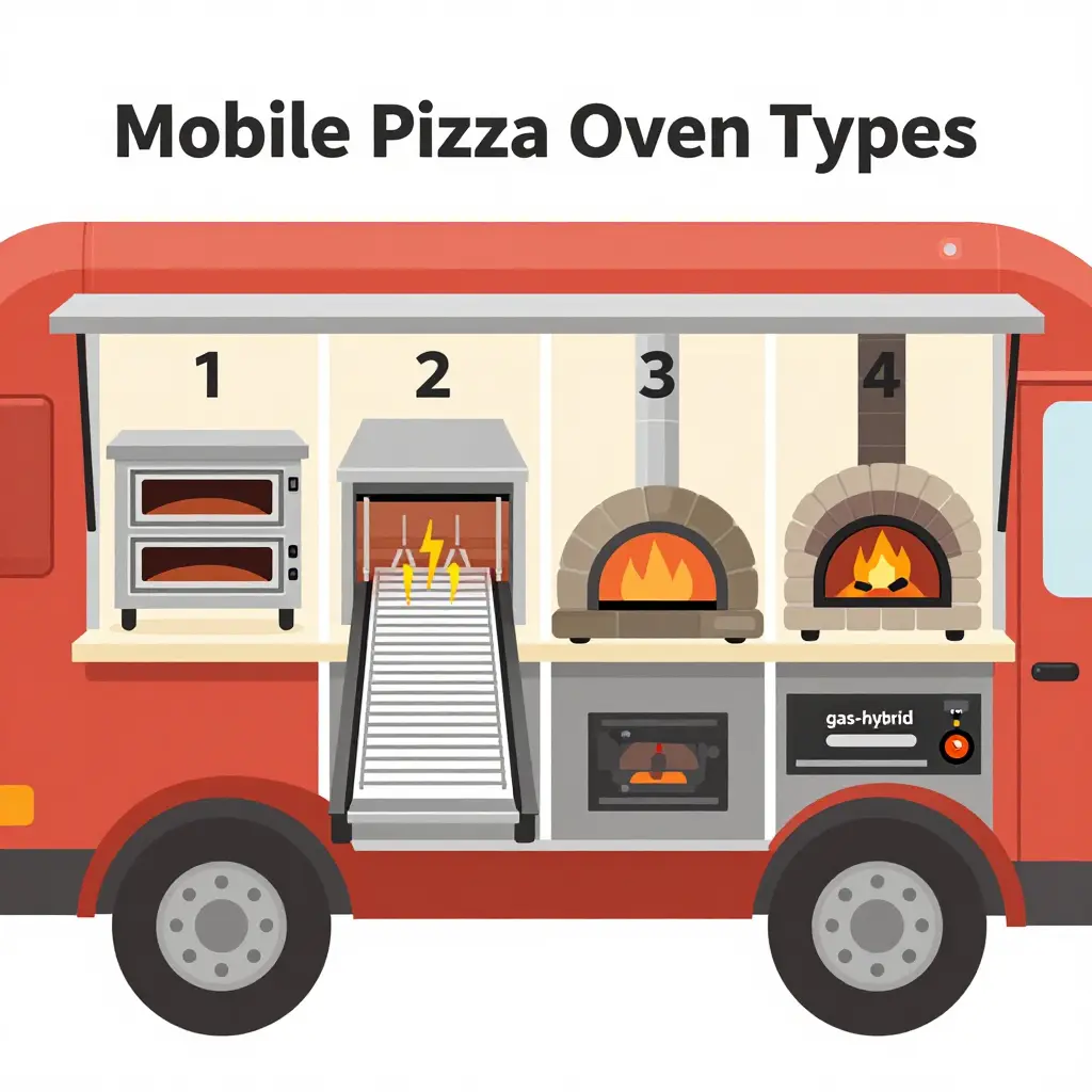 Comparing pizza oven types used in mobile setups